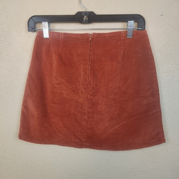 Motel Rocks Terracotta Corduroy Skirt Small (5361) - Picture 2 of 5